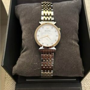 Bulova Two-Tone Watch with Diamond Accents